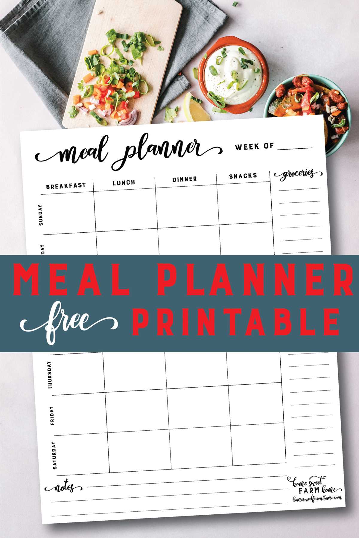 free meal planning printables