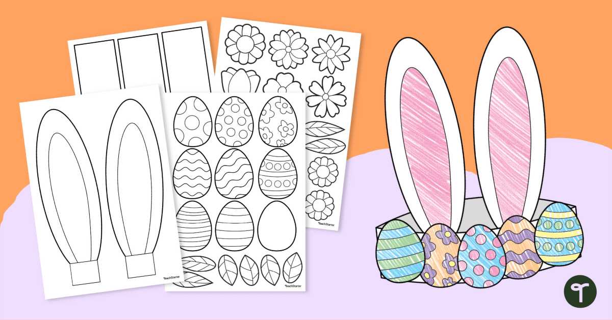 printable easter bunny hat template