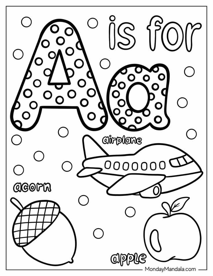 printable letter a coloring pages