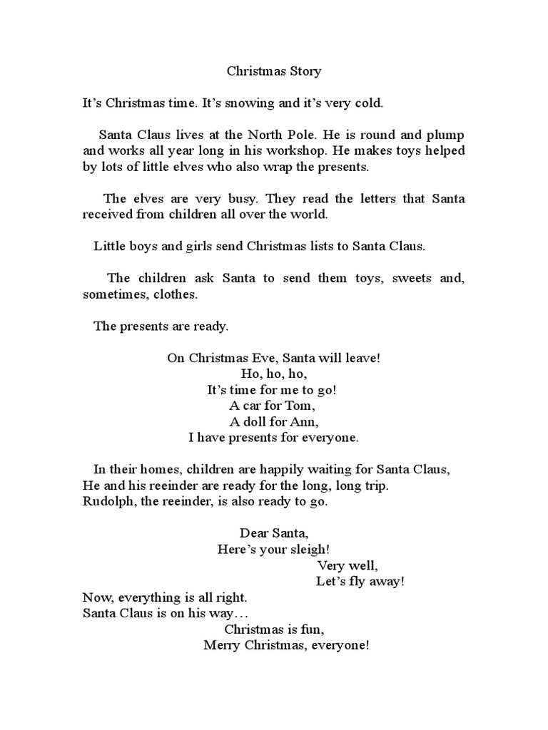 very short christmas stories printable