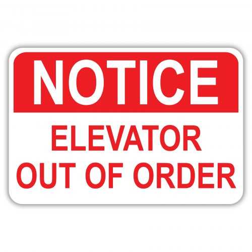 elevator out of order sign printable