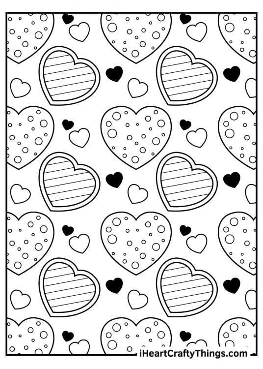 printable easy valentines coloring pages
