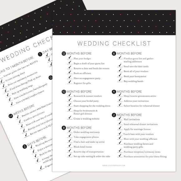 elopement checklist printable