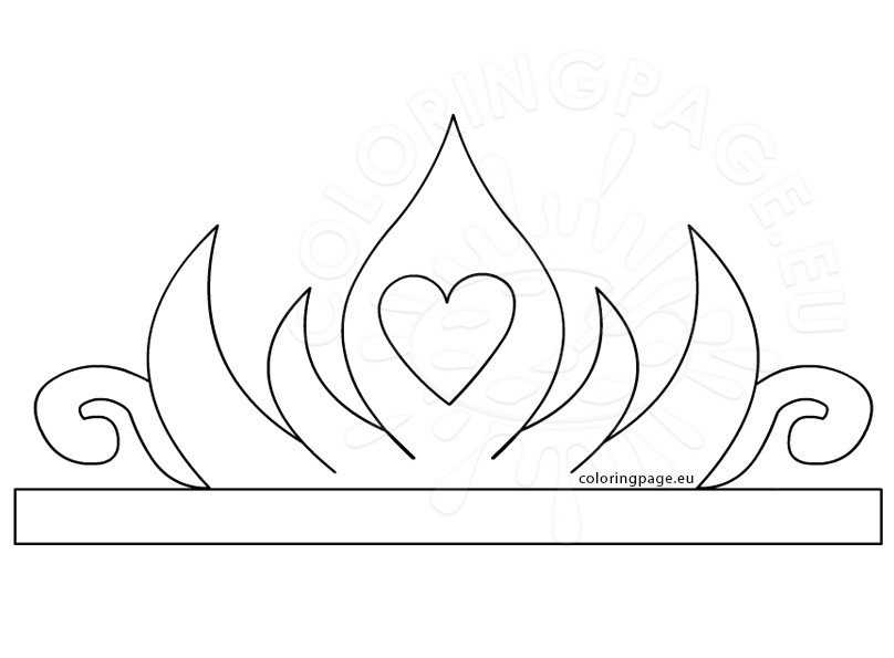 elsa crown printable