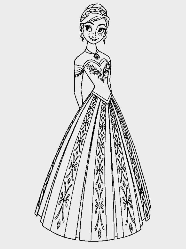 elsa printable colouring pages