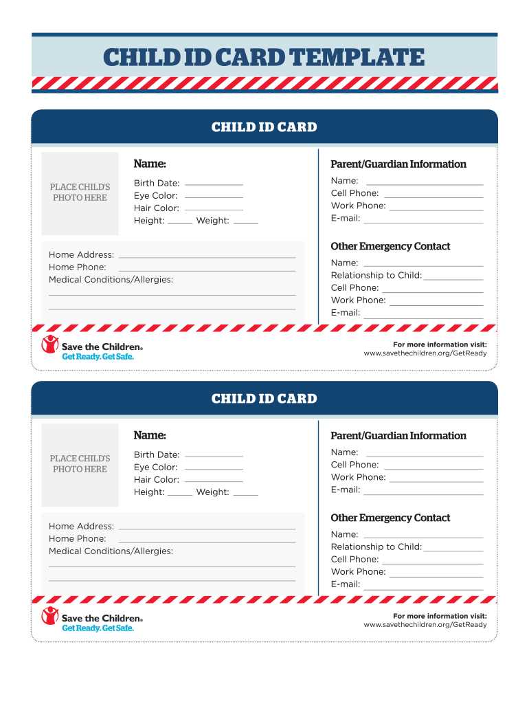 emergency contact card printable