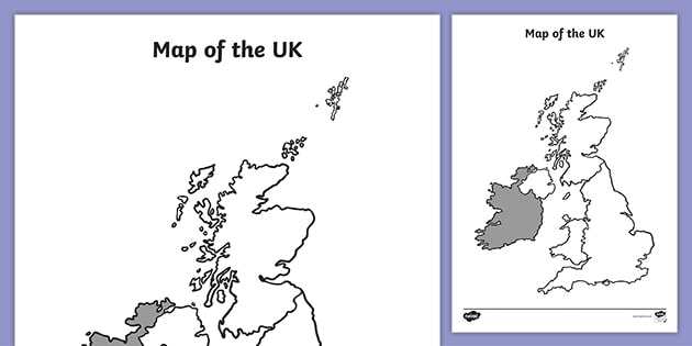 england printable map