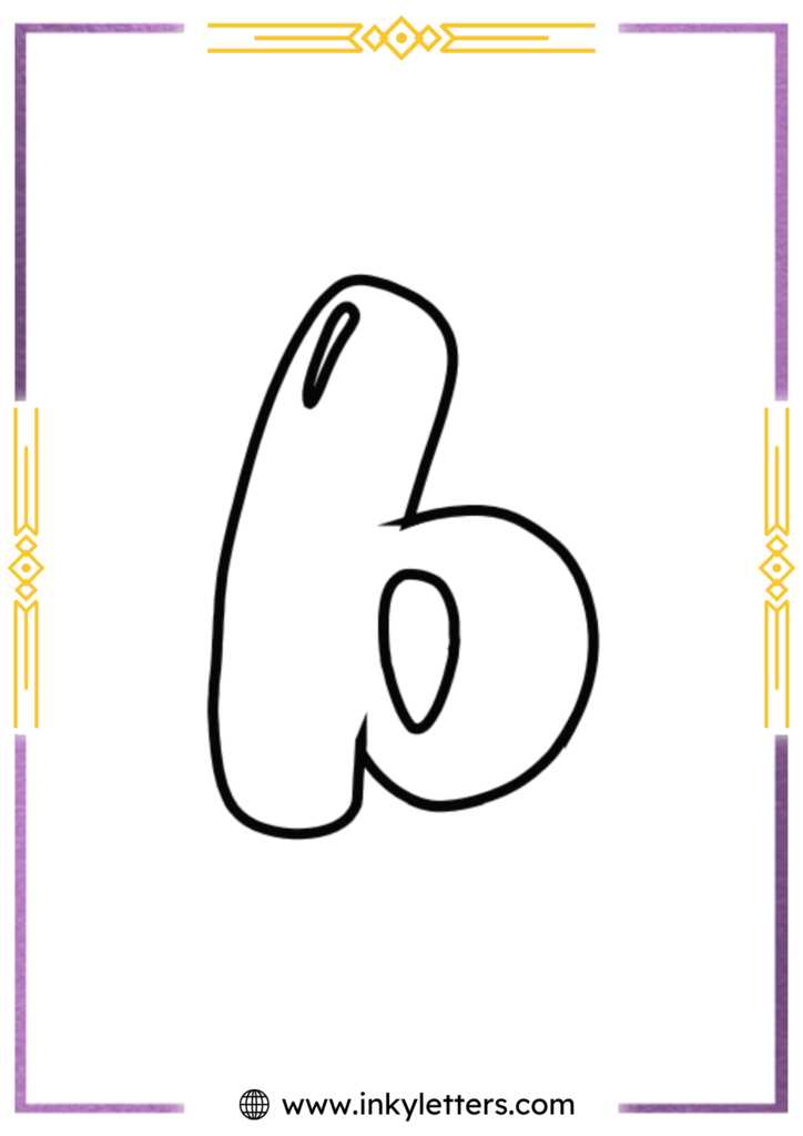 printable bubble letter b