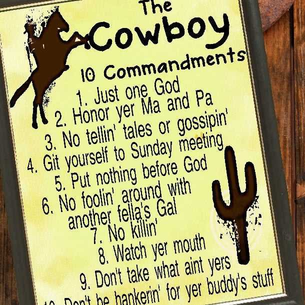 ten commandments printable poster
