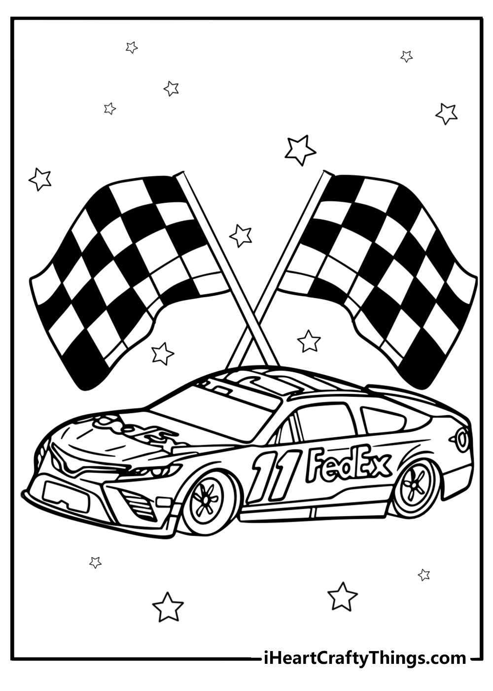 race car coloring page printable