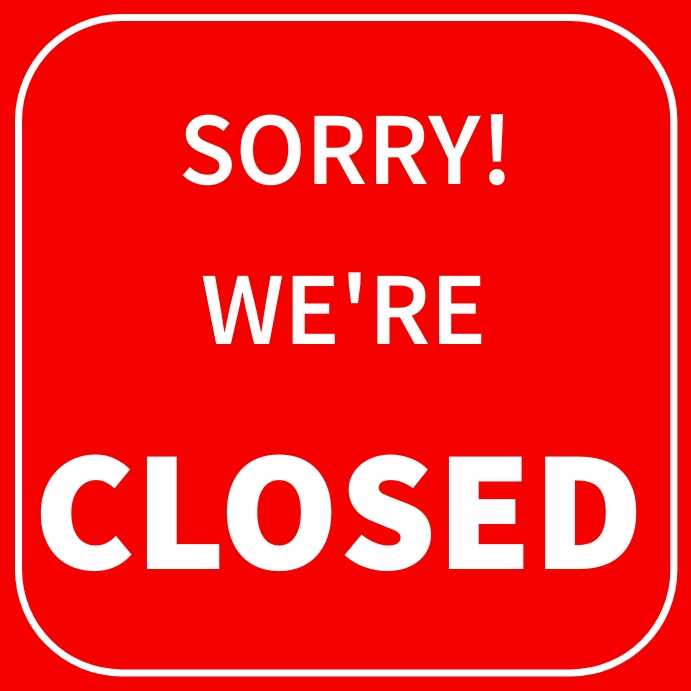 printable closed signs