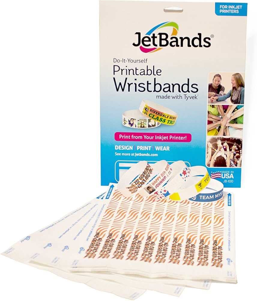 tyvek wristbands printable