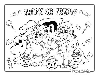 halloween color sheets printable