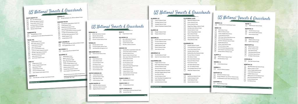 national parks list printable