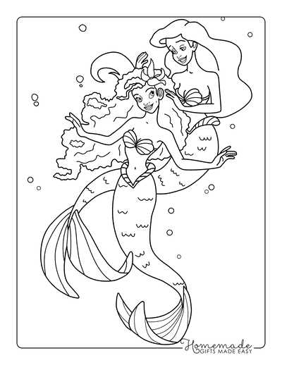 printable princess ariel coloring pages