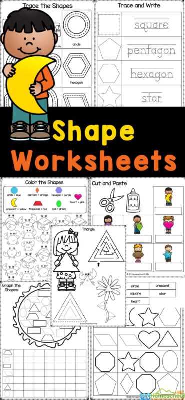 free printable shapes worksheets for kindergarten