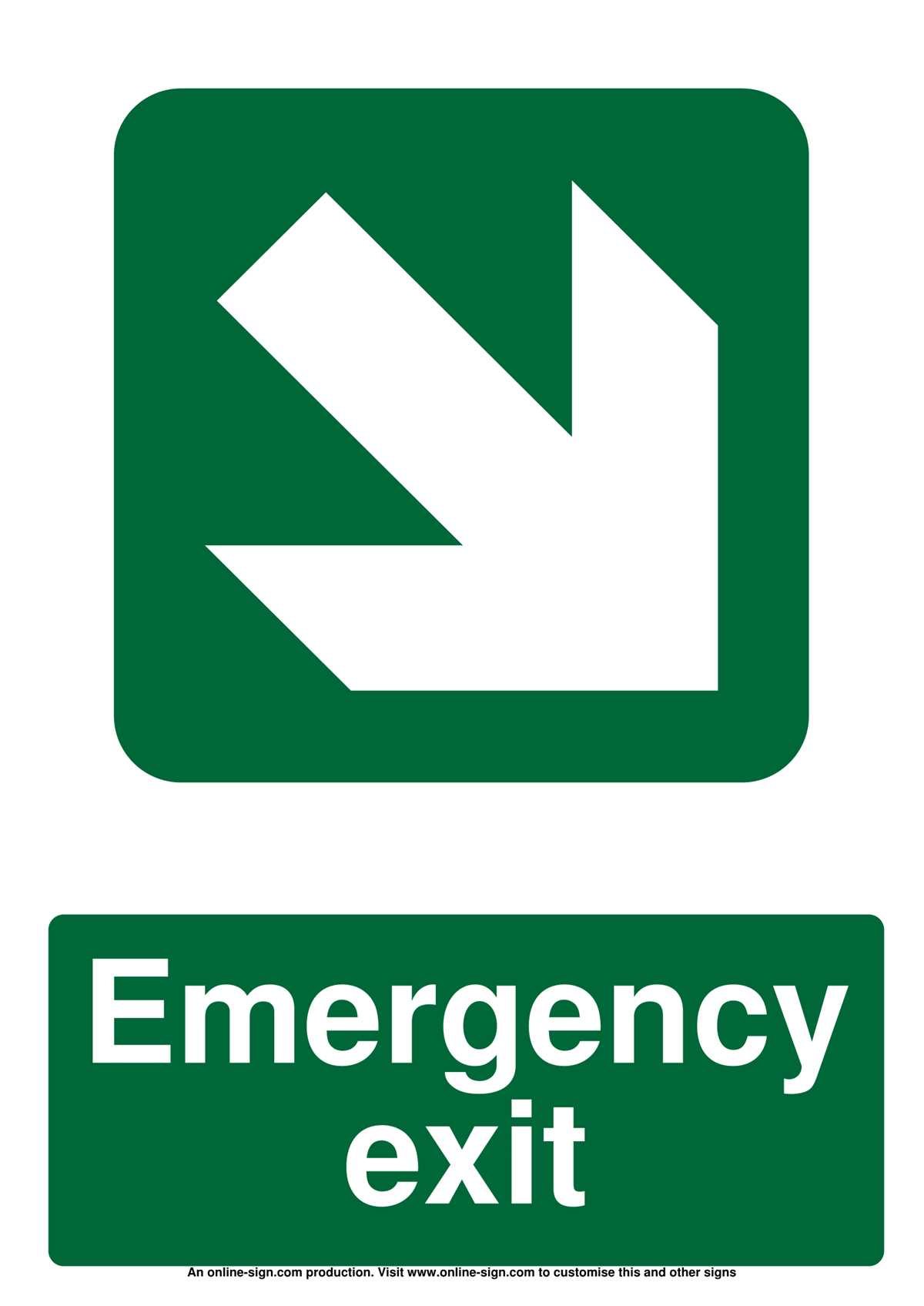 exit sign printable