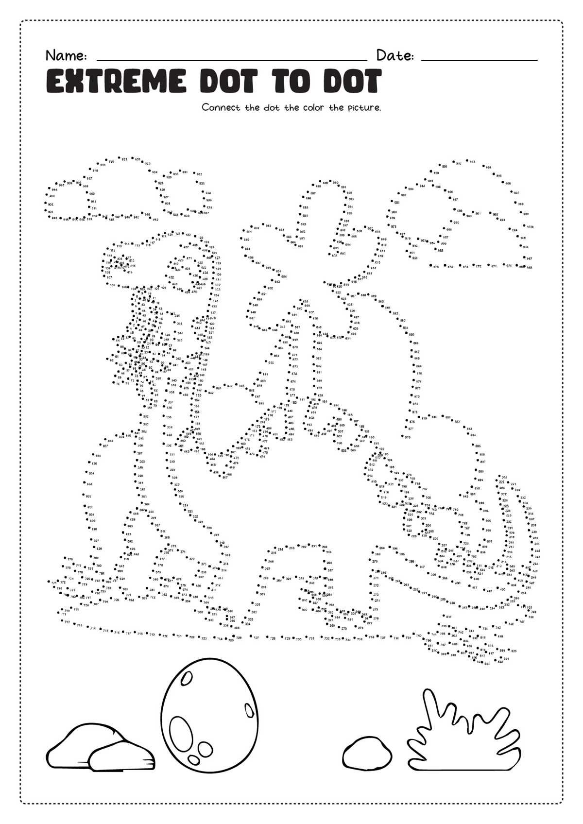 extreme dot to dot free printables