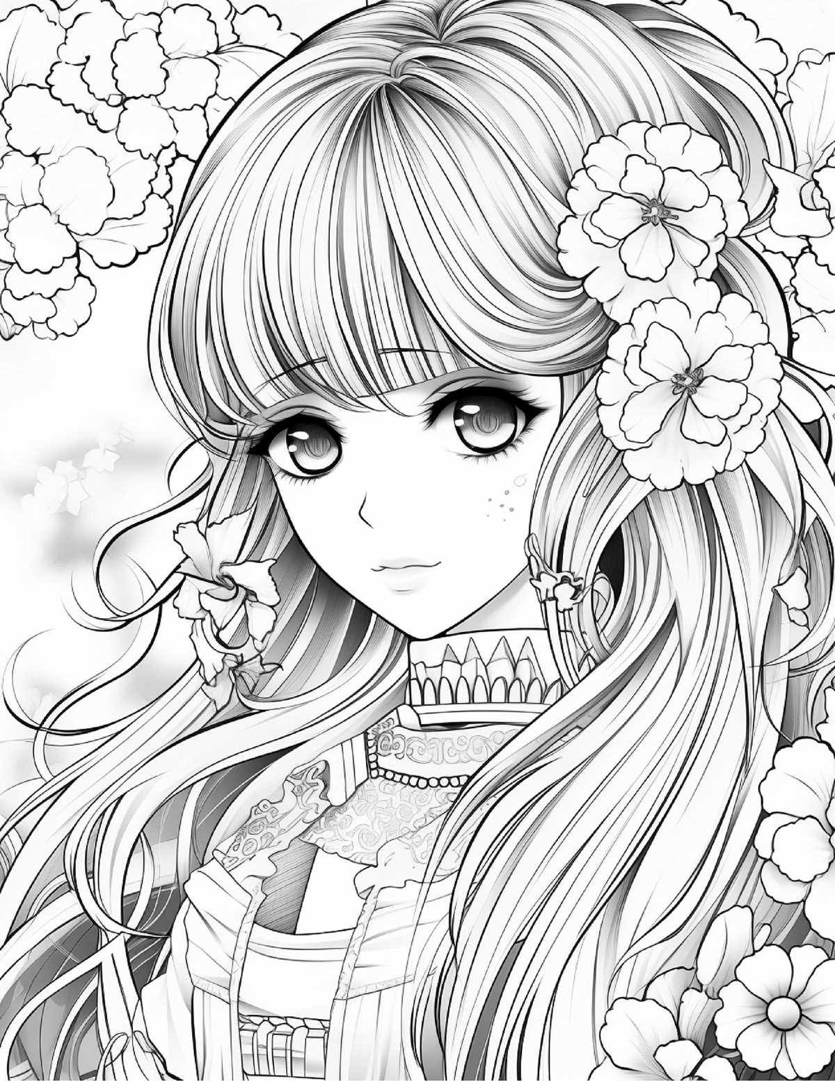 anime printable coloring pages