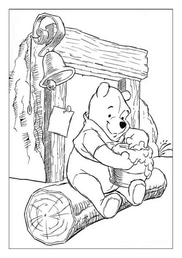 pooh printable coloring pages