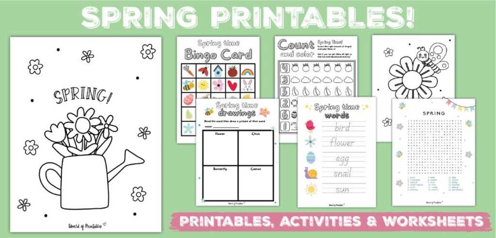 spring printable worksheets