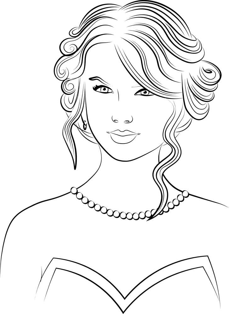 taylor swift printable colouring pages