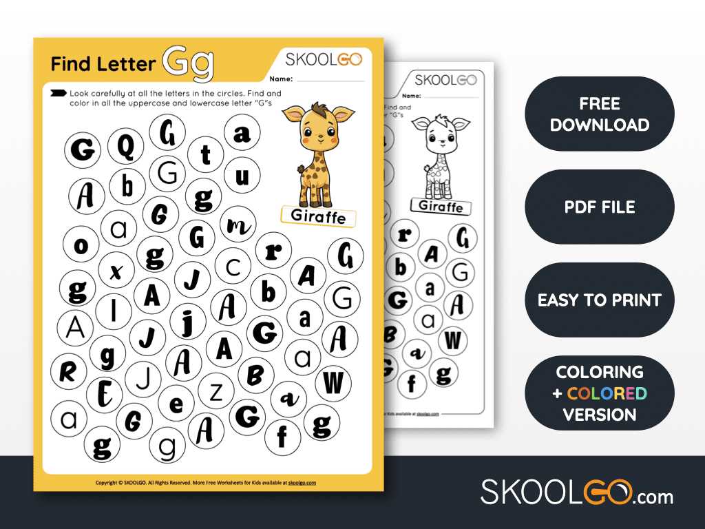 letter g worksheet free printable