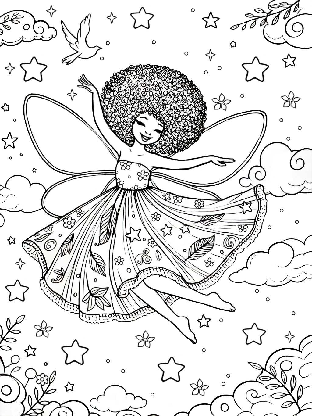 fairy colouring in pages printable
