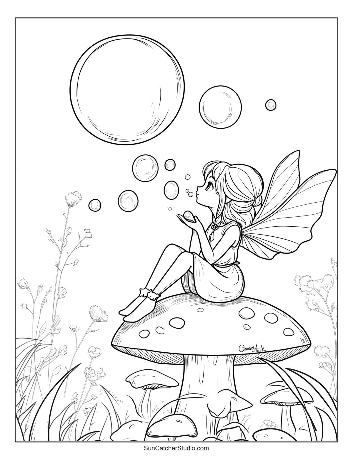 fairy printable coloring pages