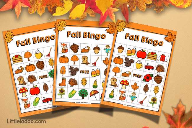 fall bingo free printable