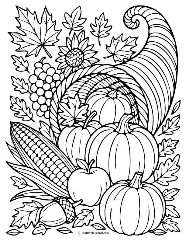 fall coloring printables