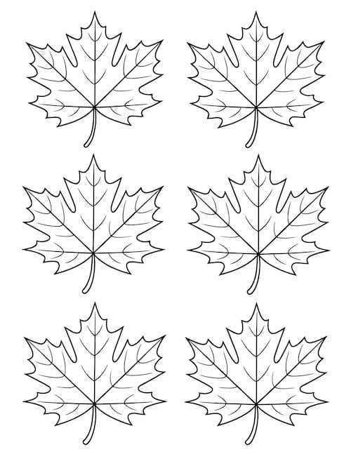 fall cut out printable leaf template