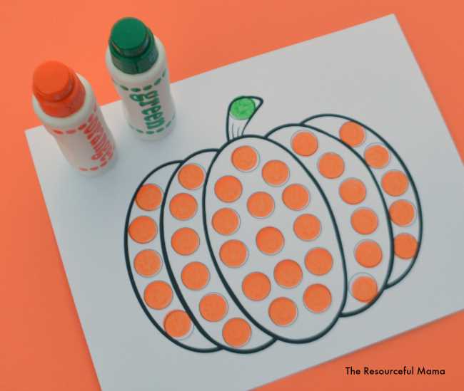 fall dot painting printables