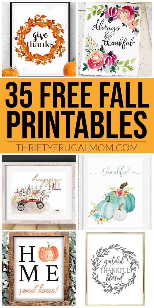 fall free printables