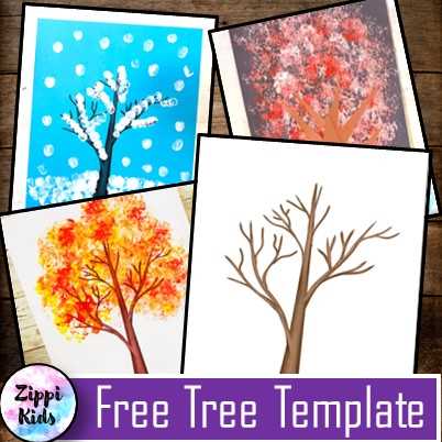 fall tree template printable