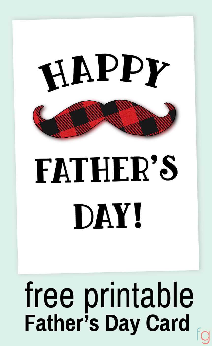 fathers day card free printable
