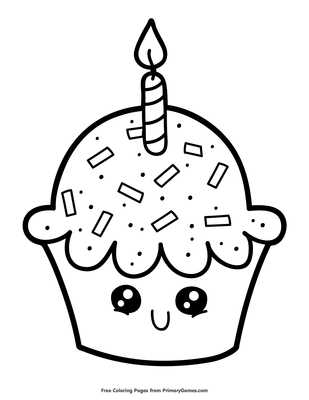 coloring pages cupcake printables