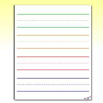 preschool lined paper printable