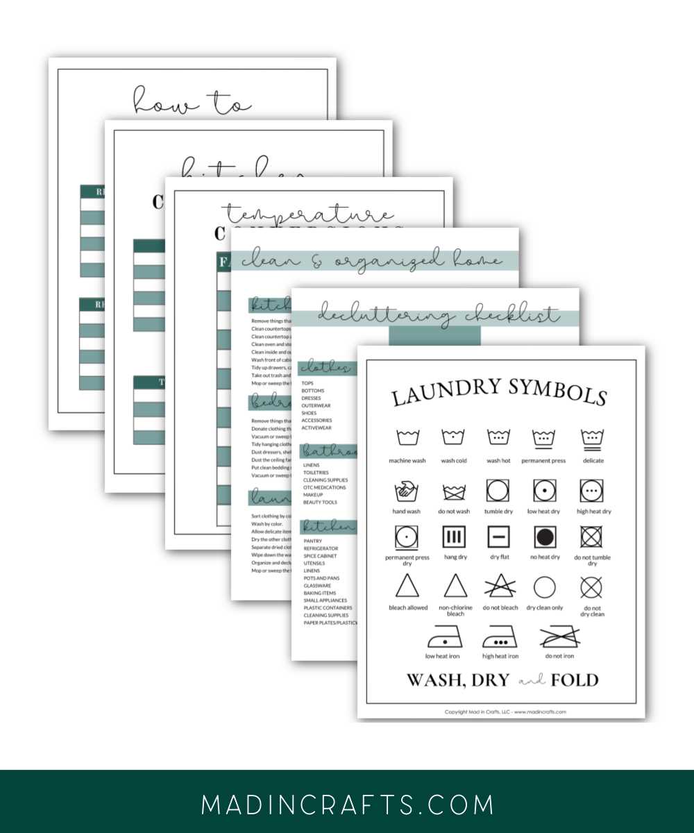free printable laundry symbol chart