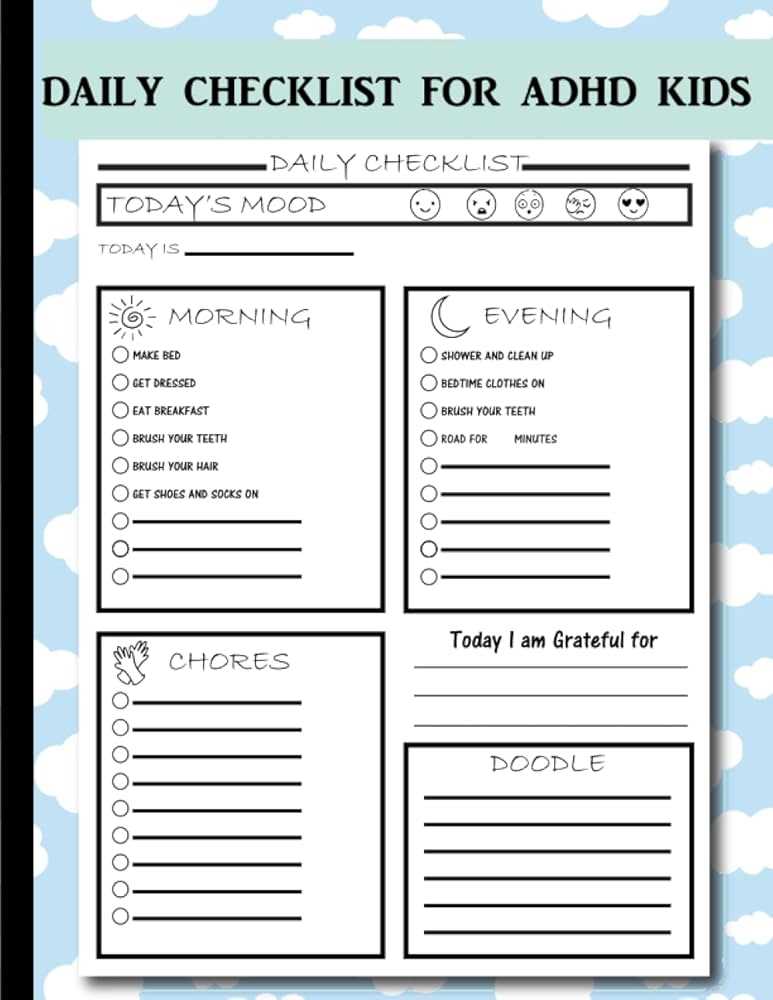 printable adhd checklist