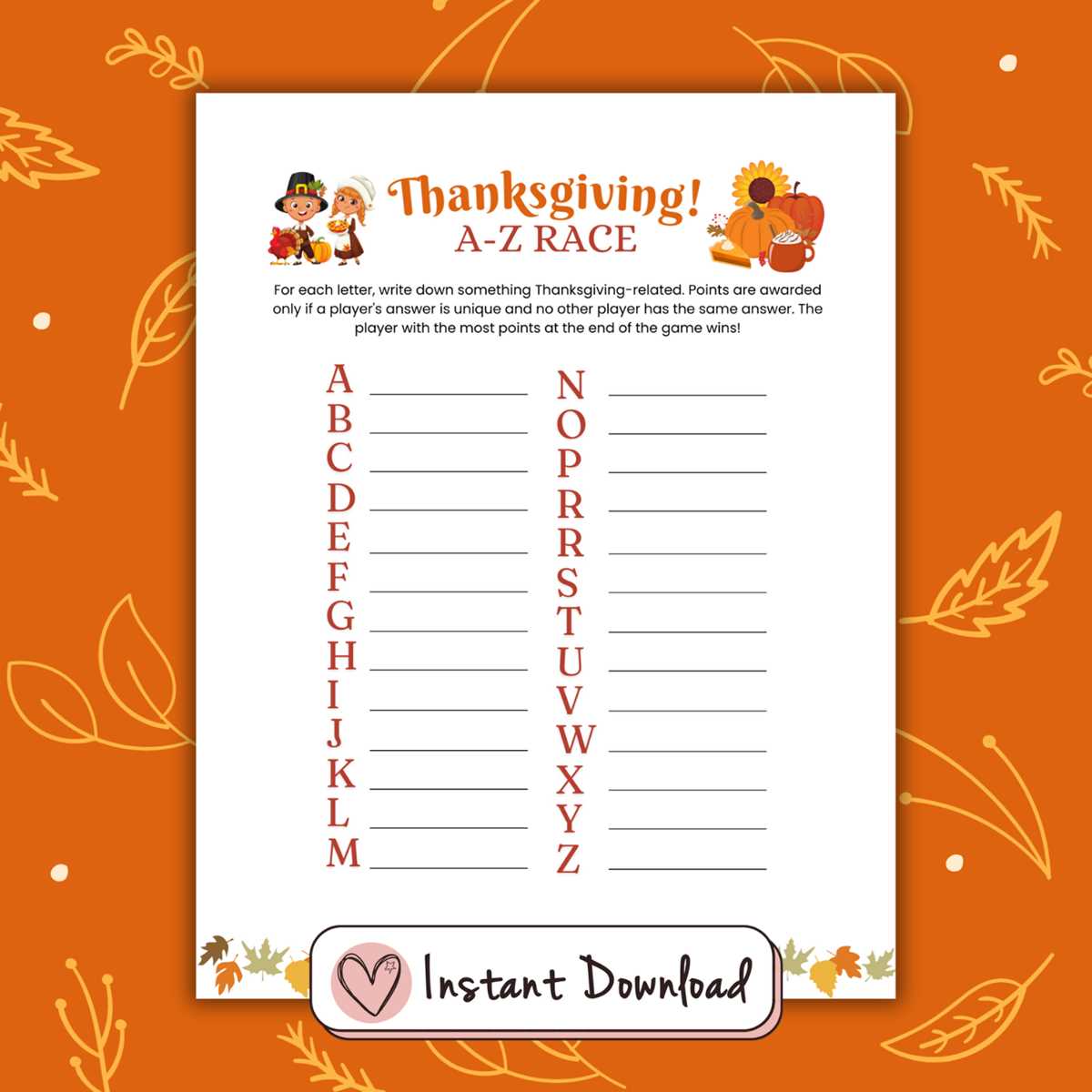 free printable games for thanksgiving