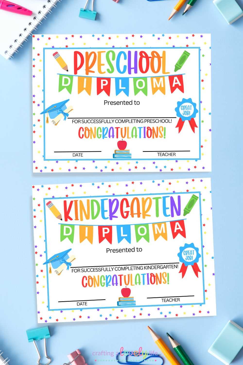 preschool printable diploma