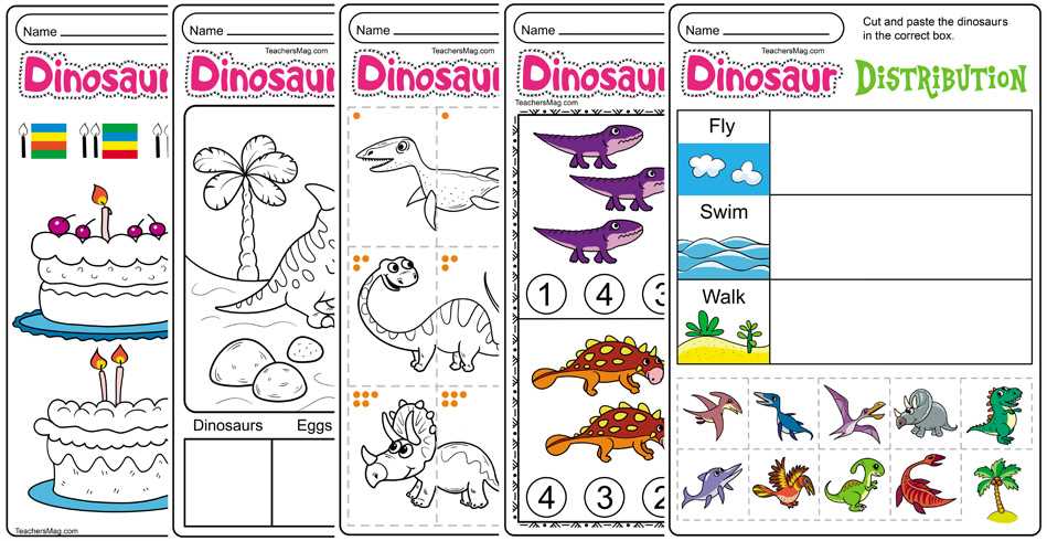 3 dinosaurs printables