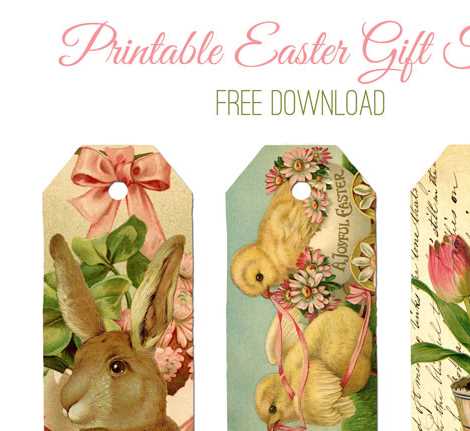 printable easter gift tags