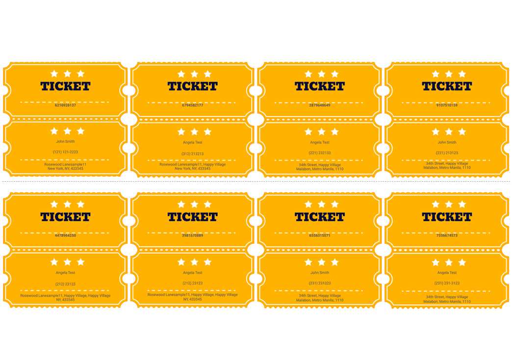 printable raffle ticket template