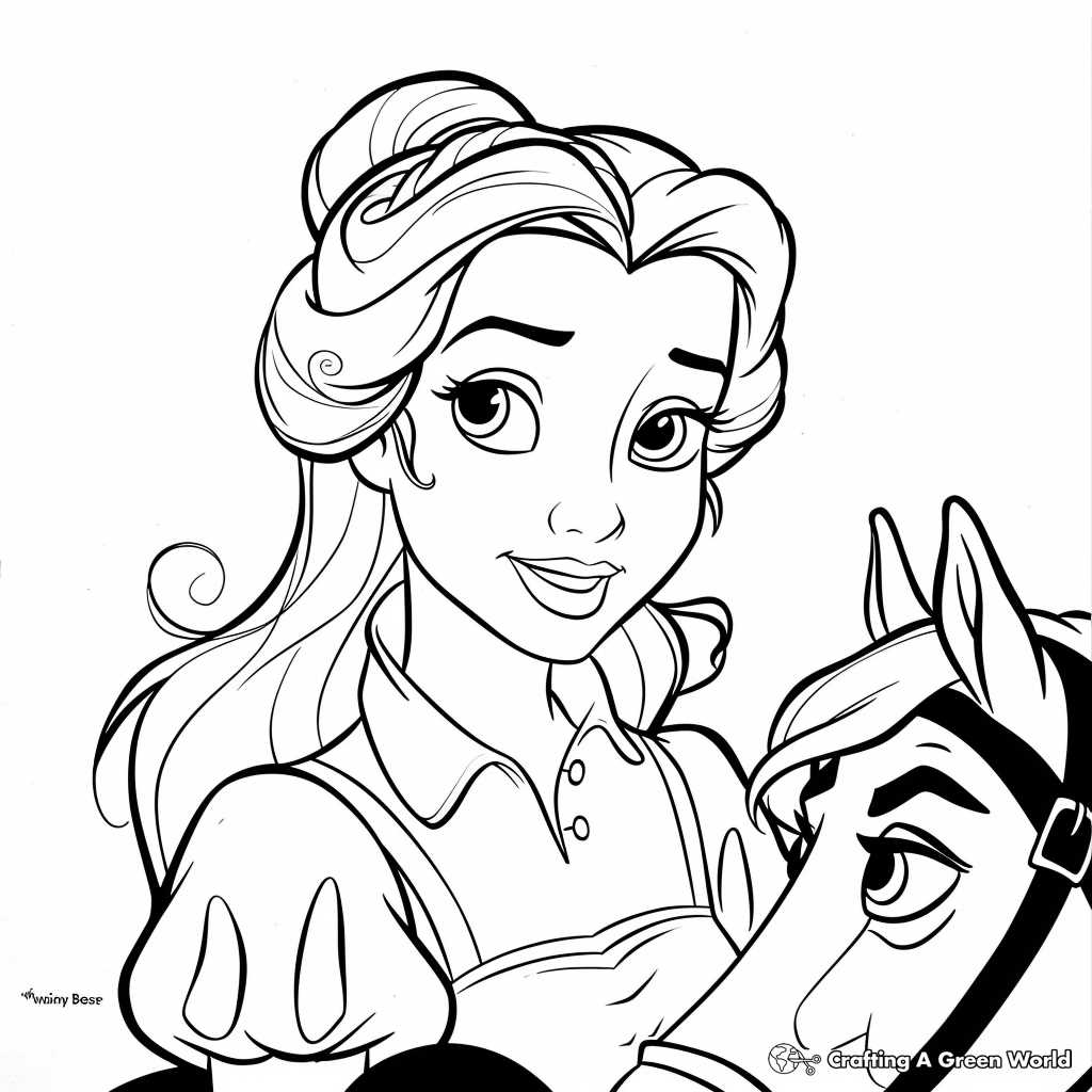 printable beauty and the beast coloring pages