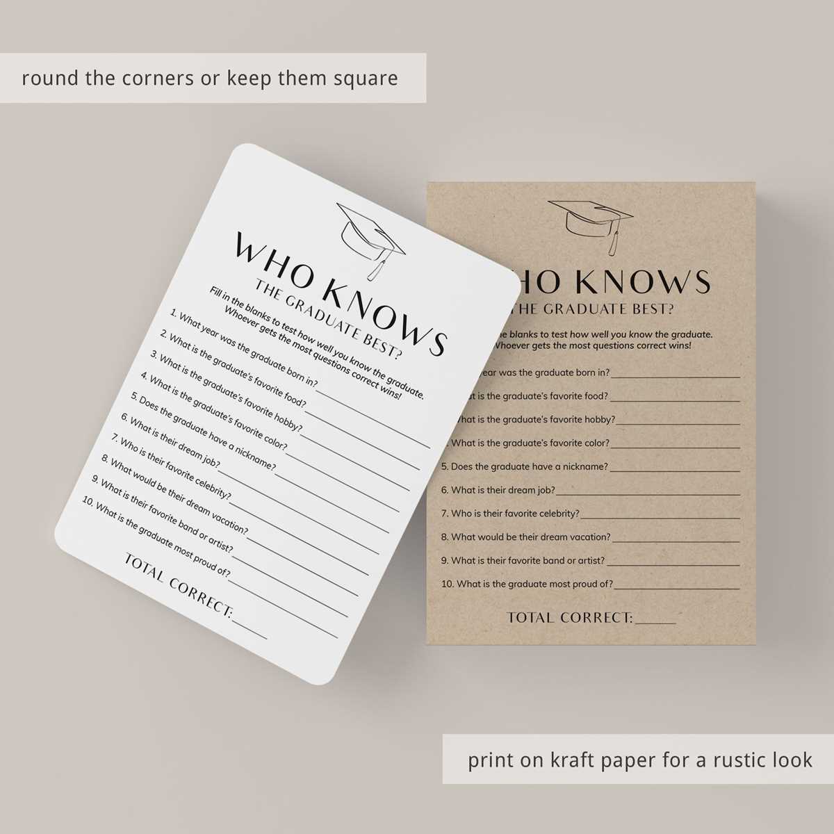 who knows the graduate best free printable