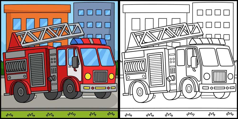 fire truck coloring page printable