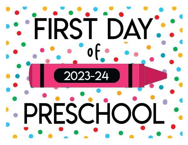 first day of prek printable