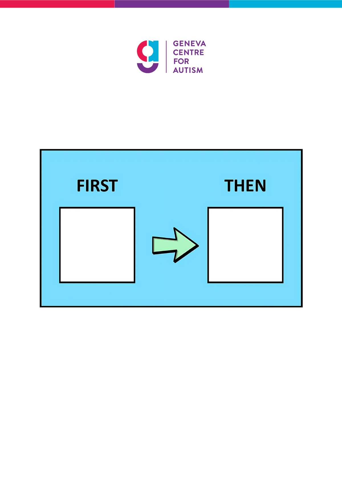 first then board printable